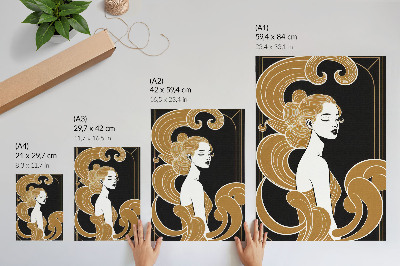 Stampa su tela Linea femminile elegante, contrasto artistico