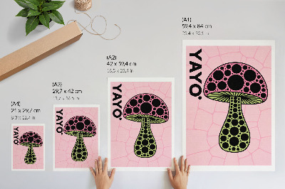 Stampa su tela geometria dei funghi testo modernità