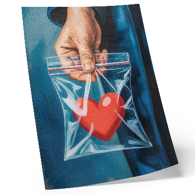 Stampa su tela Forti contrasti di rosso e blu, stile moderno