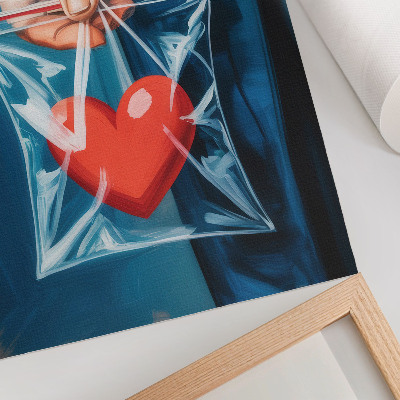 Stampa su tela Forti contrasti di rosso e blu, stile moderno