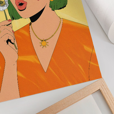 Poster Illustrazione pop art con capelli verdi