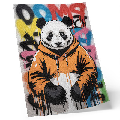 Stampa su tela Panda in felpa con graffiti, stile street