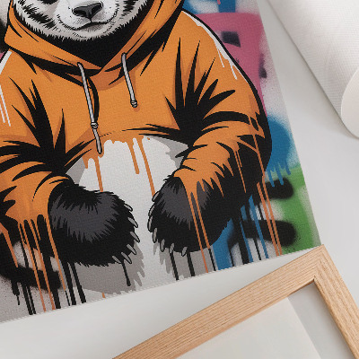Stampa su tela Panda in felpa con graffiti, stile street