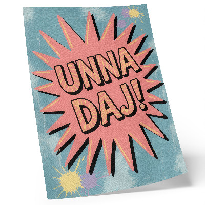 Foto su tela Colori dinamici e scritte a contrasto