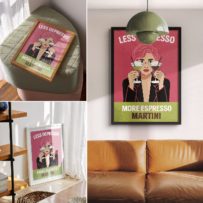 Foto su tela Pop art, colori contrastanti, stile dinamico