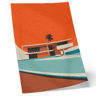 Poster composizione minimalista Villa Orange Sky