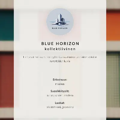 Poster composizione minimalista Villa Orange Sky