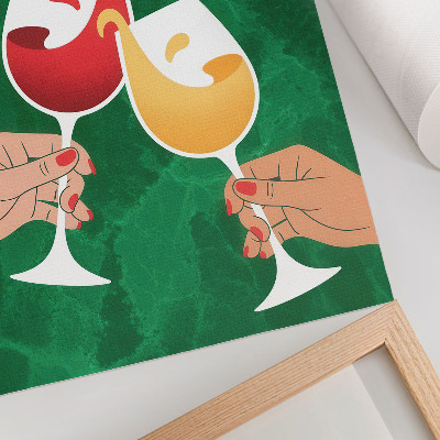 Poster Occhiali colorati su sfondo verde, stile dinamico