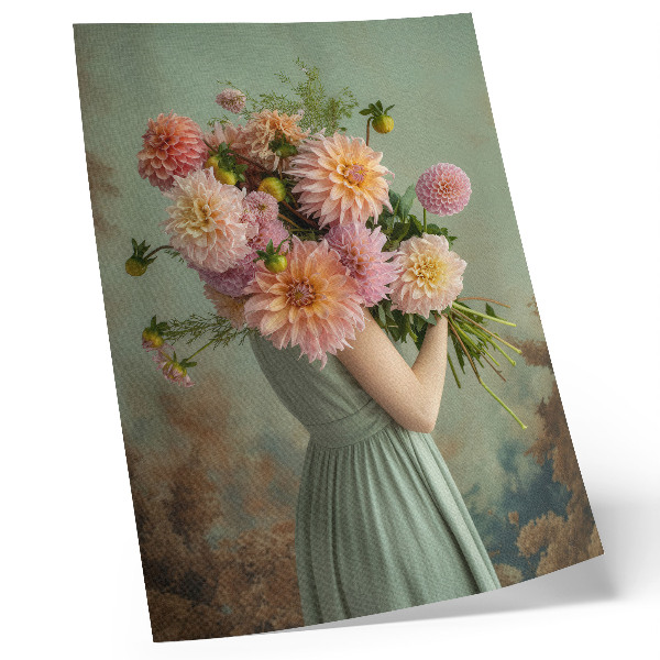 Foto su tela Fiori pastello, natura, eleganza boho, armonia