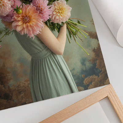 Foto su tela Fiori pastello, natura, eleganza boho, armonia