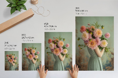 Foto su tela Fiori pastello, natura, eleganza boho, armonia