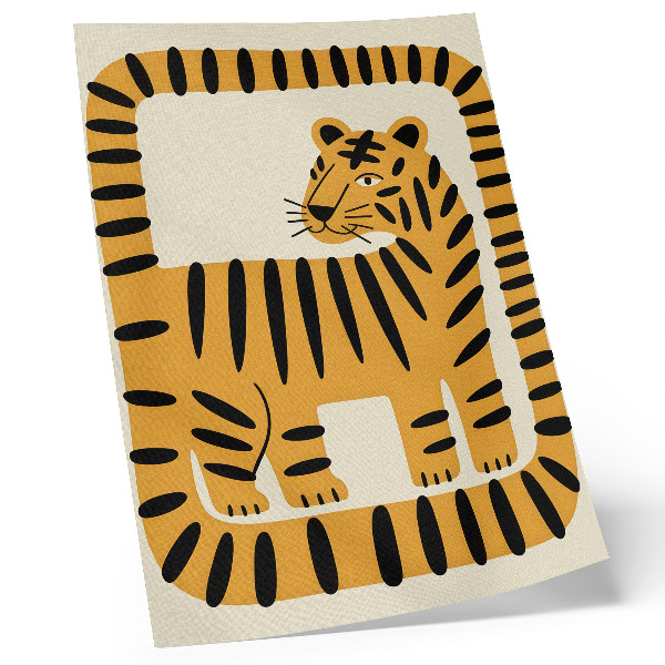 Poster Tigre in stile grafico dai colori intensi