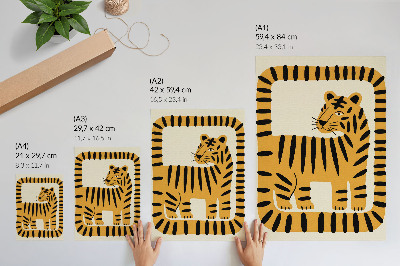 Poster Tigre in stile grafico dai colori intensi