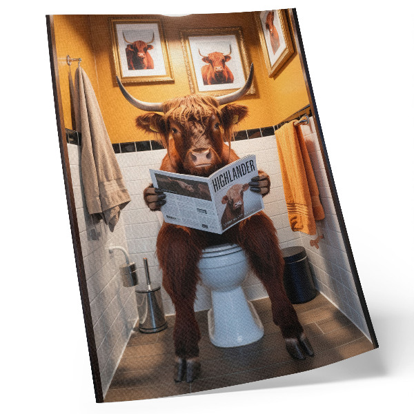 Poster Muri arancioni bufalo sulla rivista Toilette