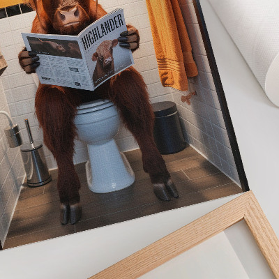 Poster Muri arancioni bufalo sulla rivista Toilette