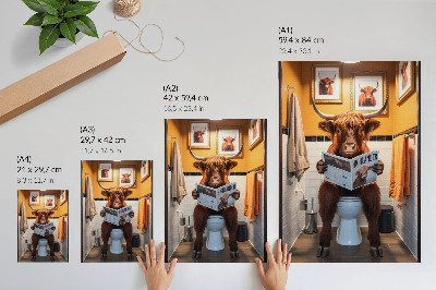 Poster Muri arancioni bufalo sulla rivista Toilette