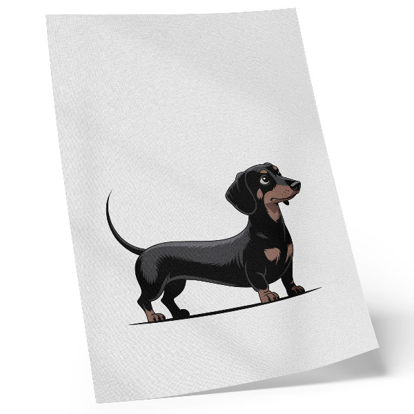 Stampa su tela Motivo in bianco e nero con il disegno di un cane
