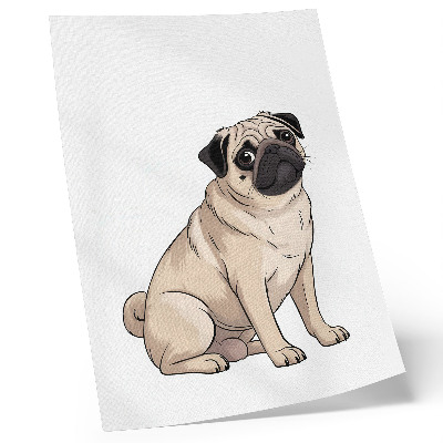 Foto su tela Ritratto di un cane, stile illustrativo, colori delicati