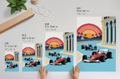 Stampa su tela Corsa al tramonto esotico