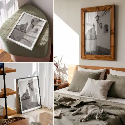 Foto su tela architettura in bianco e nero con eleganza e simmetria