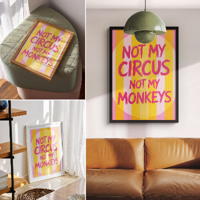 Poster Strisce colorate e testo in grassetto