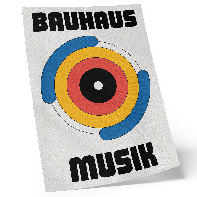 Foto su tela Cerchi in stile Bauhaus, colori forti, modernità