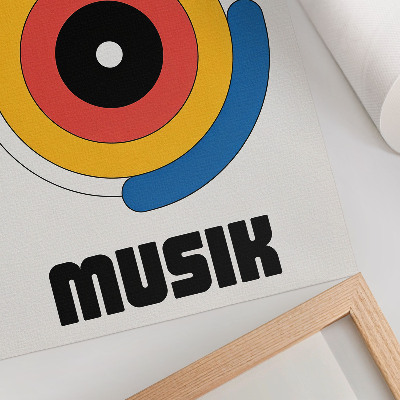 Foto su tela Cerchi in stile Bauhaus, colori forti, modernità