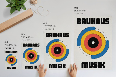 Foto su tela Cerchi in stile Bauhaus, colori forti, modernità