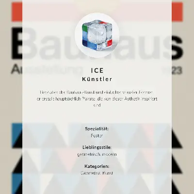 Foto su tela con cerchi in stile Bauhaus, colori vivaci e design moderno