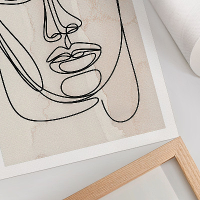 Foto su tela Minimalismo eleganza viso beige nero