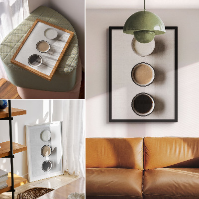Poster Tre bevande diverse, disposizione minimalista
