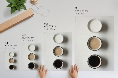 Poster Tre bevande diverse, disposizione minimalista