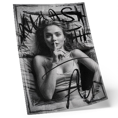 Foto su tela graffiti in bianco e nero, linee dinamiche