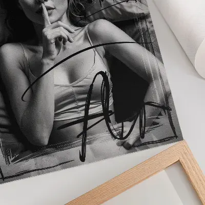 Foto su tela graffiti in bianco e nero con linee dinamiche