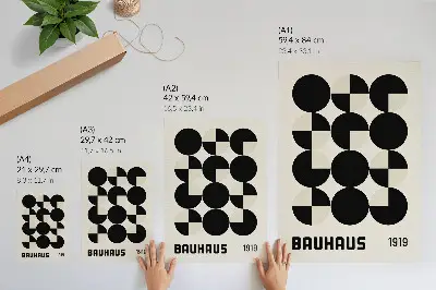 Poster armonia delle forme geometriche in stile moderno e minimalista