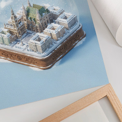 Stampa su tela Un panorama in miniatura di Vienna racchiuso in una sfera di vetro.