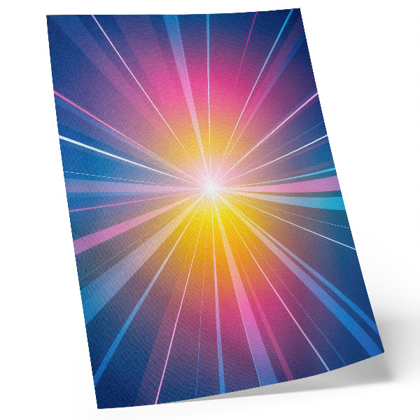 Poster Raggi di colori energici punto focale