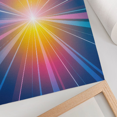 Poster Raggi di colori energici punto focale
