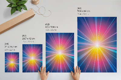 Poster Raggi di colori energici punto focale