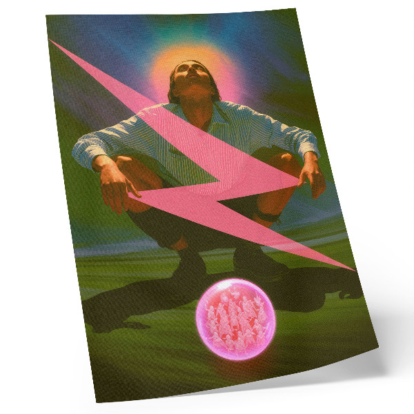 Foto su tela Colori neon e una figura sorprendente