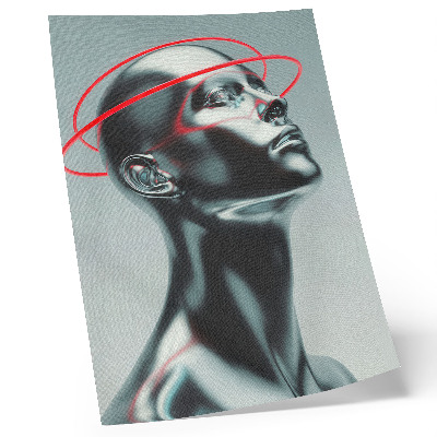 Foto su tela Scultura futuristica modernità rosso grigio