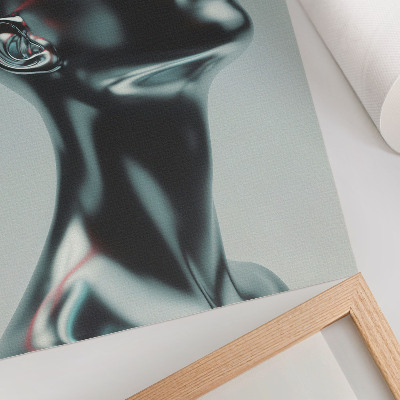 Foto su tela Scultura futuristica modernità rosso grigio