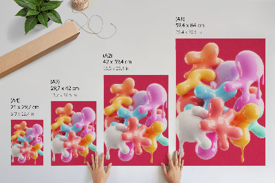 Stampa su tela forme astratte colorate in stile moderno