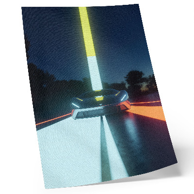 Foto su tela Linee dinamiche, auto futuristica notturna