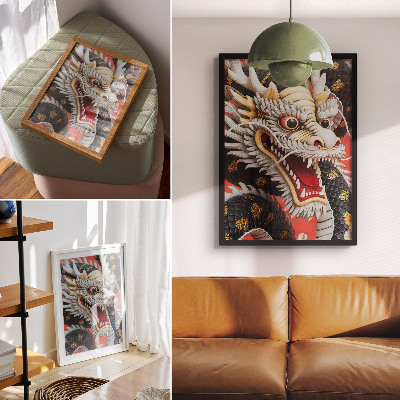 Poster Drago decorativo con dettagli intricati