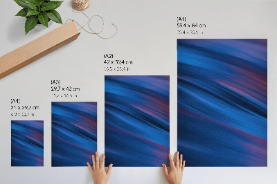 Poster Fasce di colore dinamiche nelle tonalità del blu