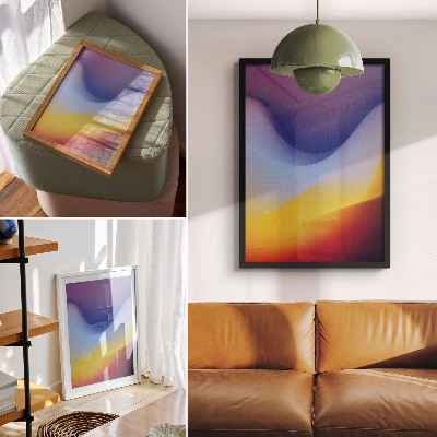 Stampa su tela Onde di colore, modernità rasserenante