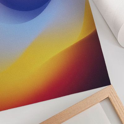 Stampa su tela Onde di colore, modernità rasserenante