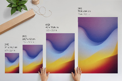 Stampa su tela Onde di colore, modernità rasserenante