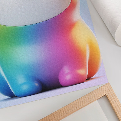 Poster Gatto arcobaleno in stile moderno sfumato